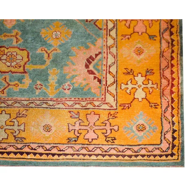 Early 20th Century Turkish Oushak Rug For Sale - Image 10 of 13