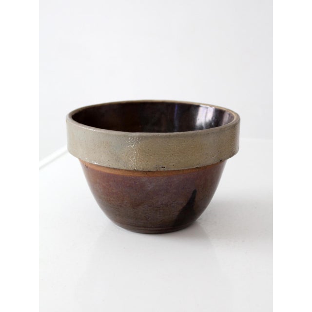 Antique American Stoneware Mixing Bowl For Sale - Image 10 of 15