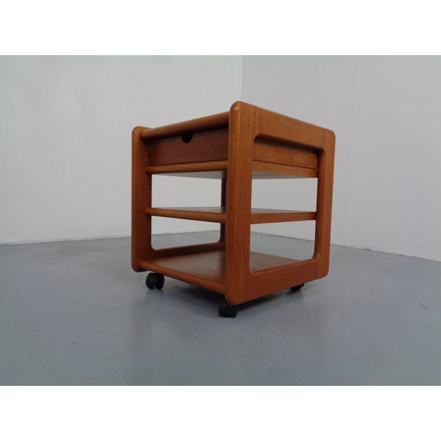 Brown Small Rollable Teak Chest of Drawers from Dyrlund, Denmark, 1970s For Sale - Image 8 of 13