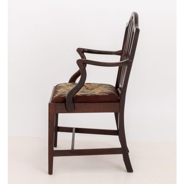 George III Style Mahogany Arm Chair For Sale In New York - Image 6 of 7