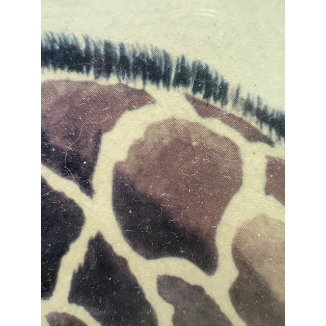 Vintage Evelyn Gross ‘Aisha & Mother’ Brookfield Zoo Chicago Numbered Giraffe Lithograph 60/1000 For Sale - Image 10 of 12