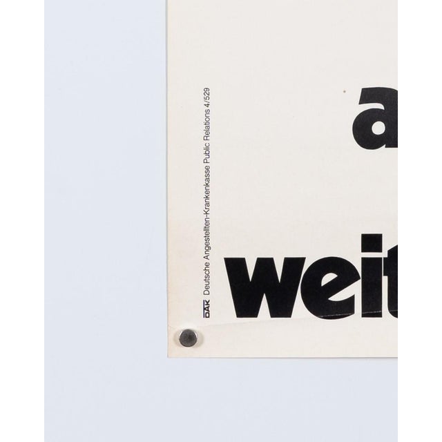 1970s Aufhören oder Weiterkrebsen Anti-Drug Campaign Poster by Peter Welzel, 1970s For Sale - Image 5 of 9