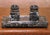 French 19th Century French Napoleon III Marble Double Inkwell With Bronze Mounted Lids For Sale - Image 3 of 9