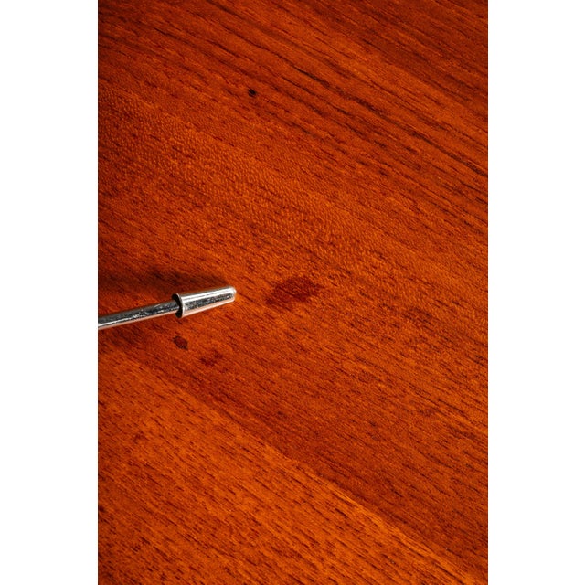 Restored Mid-Century Modern Space Saver Minimalist Hide Away Dropleaf Table W/ 4 Hidden Folding Chairs, Romania, C. 1960's For Sale - Image 18 of 18