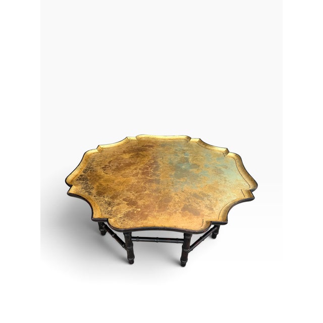 1980s Vintage Kittinger Kt2408 Chinoiserie Gold Leaf & Faux Bamboo Octagonal Coffee Table For Sale - Image 5 of 14