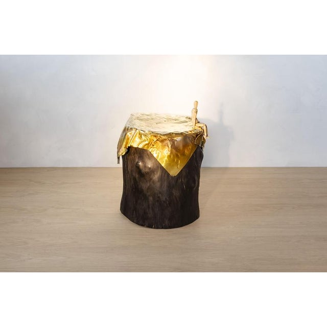 Primitif functional sculpture in solid elm wood by jean-baptiste van den heede dimensions: d 35 x w 45 x h 43 cm...