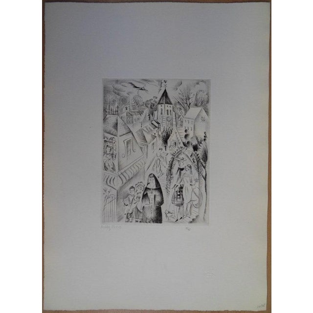 Emilia "Mily" Possoz (1888-1967) Fontenay Original engraving Signed in pencil Limited edition of 75 copies (the...