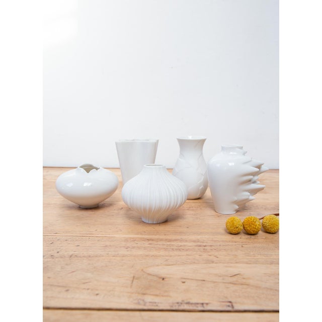 White Small White Porcelain Vases from Rosenthal Studioline, 1980s, Set of 5 For Sale - Image 8 of 8