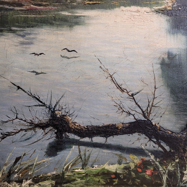 Antonio Canovas Del Castillo Y Vallejo, River Landscape, 1920s, Oil on Canvas, Framed For Sale - Image 13 of 18