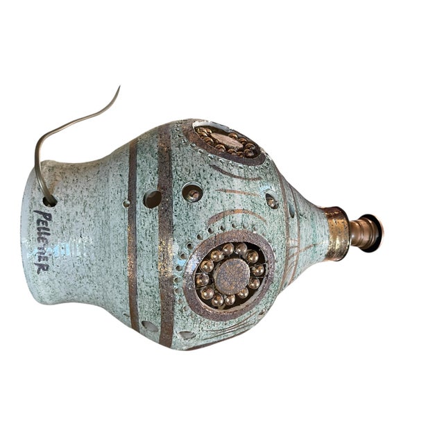 Studio Pottery Ceramic Lamp by Georges Pelletier, 1970s, in Very Good conditions. Designed 1970 to 1979 This piece has an...