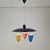 This pendant light is an example of mid-century technical precision and artistic expression. suspended from a refinished...