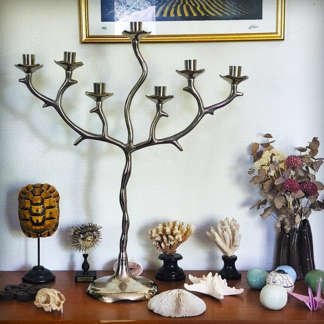 Vintage Candleholder in Aluminum, 1970s For Sale - Image 16 of 18