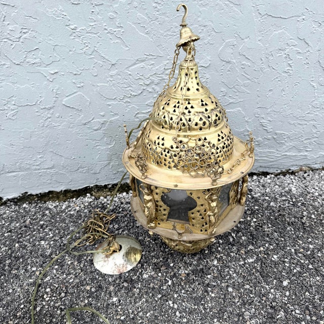 Metal Vintage Middle Eastern Style Pendant Lamp For Sale - Image 7 of 7