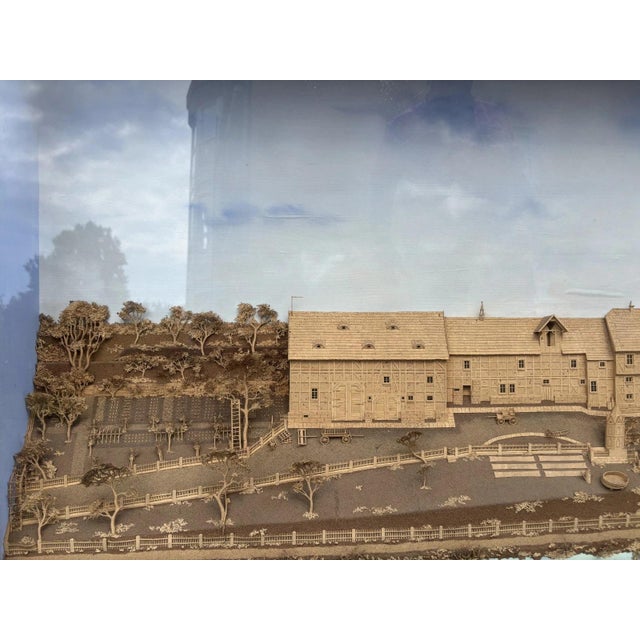 Cork Picture Diorama with 3D Carving, 1900 For Sale - Image 3 of 13