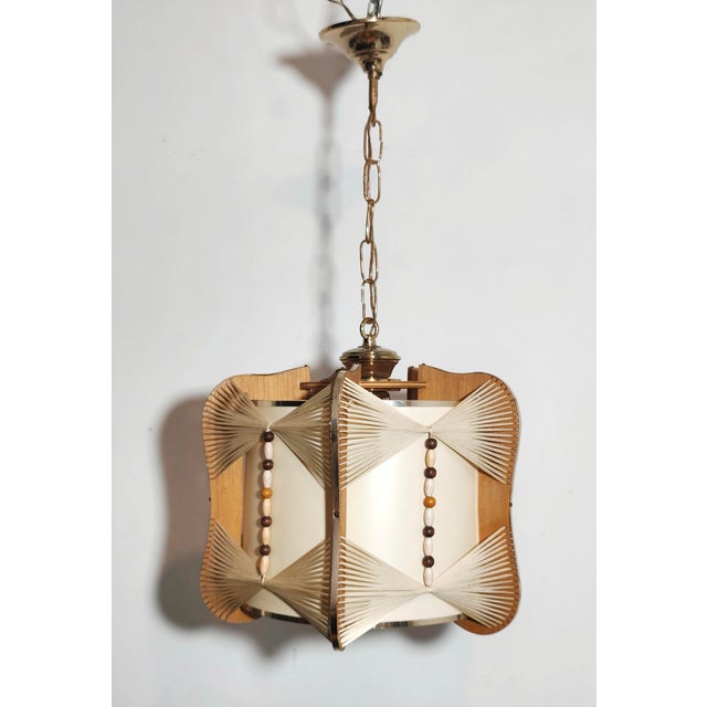 Vintage Spanish Nordic Style Hanging Lamp, 1970s For Sale - Image 3 of 14
