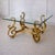 Gold Pair of Sculptural Wrought Iron Side Table or Ottoman Bases With Gilt Finish Circa 1960s For Sale - Image 8 of 10