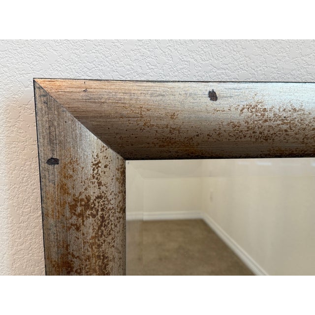 Ethan Allen Spotted Silver Leaf Mirror For Sale - Image 13 of 13