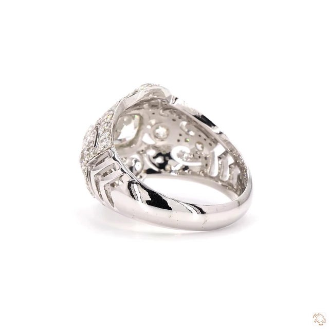 Early 20th Century Early 20th Century 2.05 Carat Round Brilliant Cut Diamond Gold Ring, Size 6.5 For Sale - Image 5 of 9