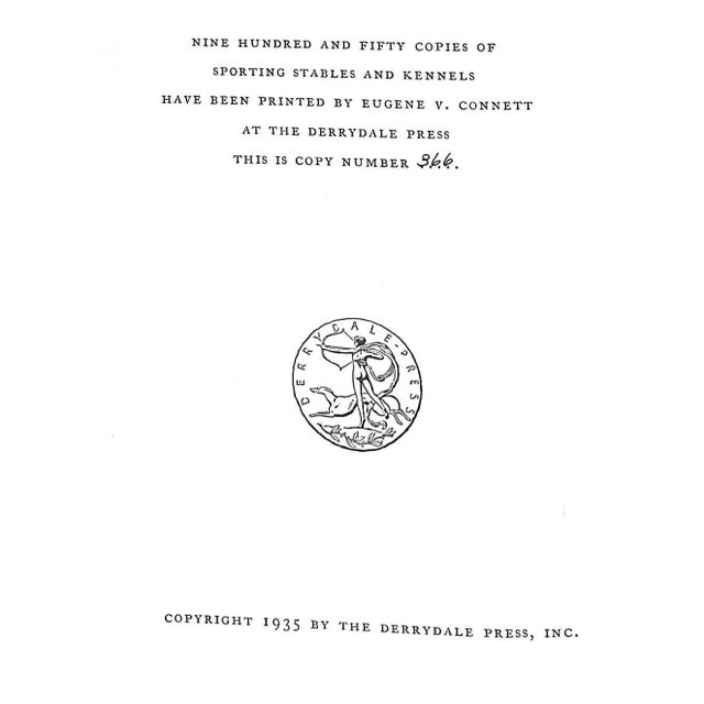 Traditional "Sporting Stables & Kennels" Book 1935 Gambrill, Richard v.n. And Mackkenzie James C. For Sale - Image 3 of 12