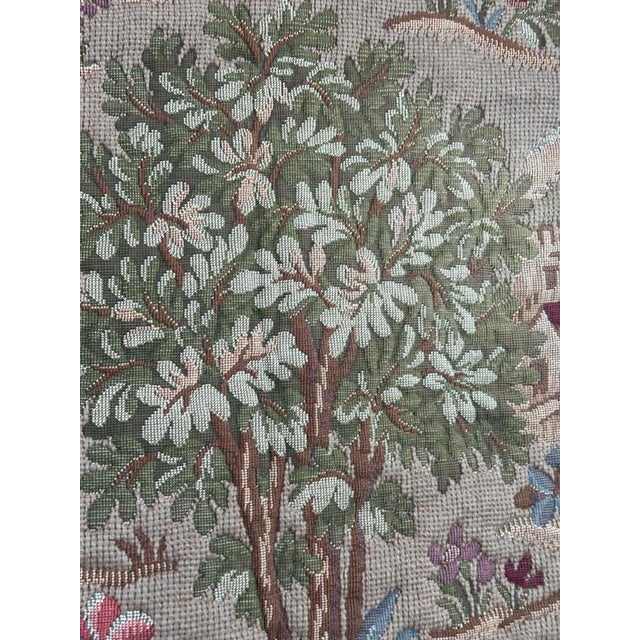 Vintage Medieval French Aubusson Style Jacquard Tapestry, 1950s For Sale - Image 12 of 18