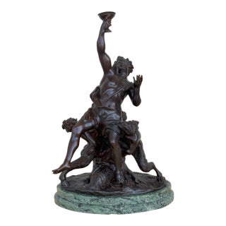 Early 20th Century Cast Bronze Statue of a Cherub Angel Signed by Ferdinando de Luca, Italy For Sale