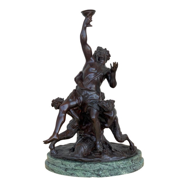 Early 20th Century Cast Bronze Statue of a Cherub Angel Signed by Ferdinando de Luca, Italy For Sale