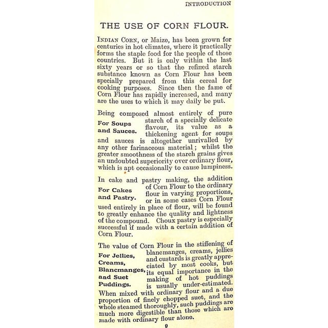 "Light Fare Recipes for Corn Flour and "Raisley" Cookery" 1929 Brown & Polson (Firm) For Sale - Image 4 of 11