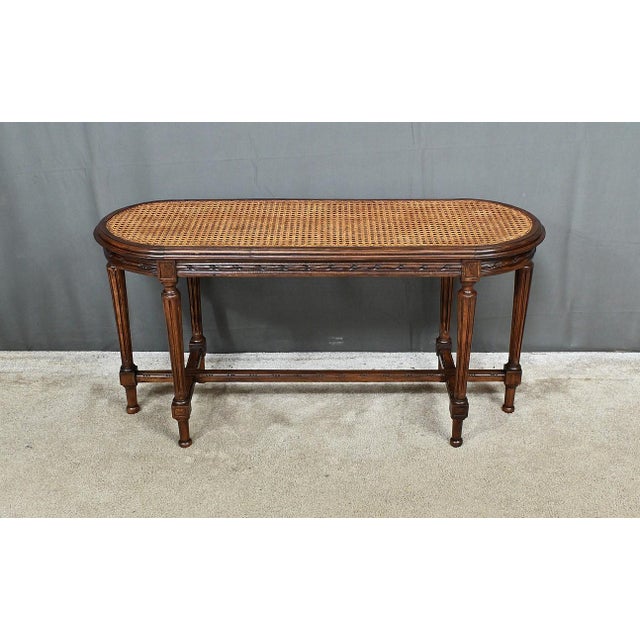 Louis XVI Style Walnut Piano Bench For Sale - Image 3 of 12