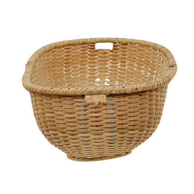 Large 19th century hand woven and pine basket circa 1895. Generous sized scandinavian hand woven basket, quite possibly...