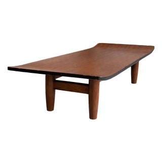 Low Mid-Century Pagoda Coffee Table in Teak and Oak, 1970s For Sale