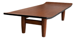 Low Mid-Century Pagoda Coffee Table in Teak and Oak, 1970s