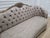 1980s French Sofa Gold Leaf Tufted Brown Velvet For Sale - Image 4 of 11