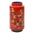Mid-Century Modern Scarlet Red Handpainted Umbrella Stand w/ Rectilinear Details For Sale