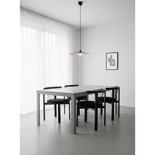 Distinctive Danish rope chair, also known as the "String Chair", designed by Niels Jørgen Haugesen for Tranekær Furniture...