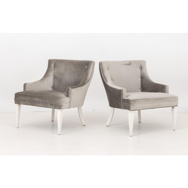 Jonathan Adler Jonathan Adler Velvet Upholstered Armchairs, Pair For Sale - Image 4 of 8