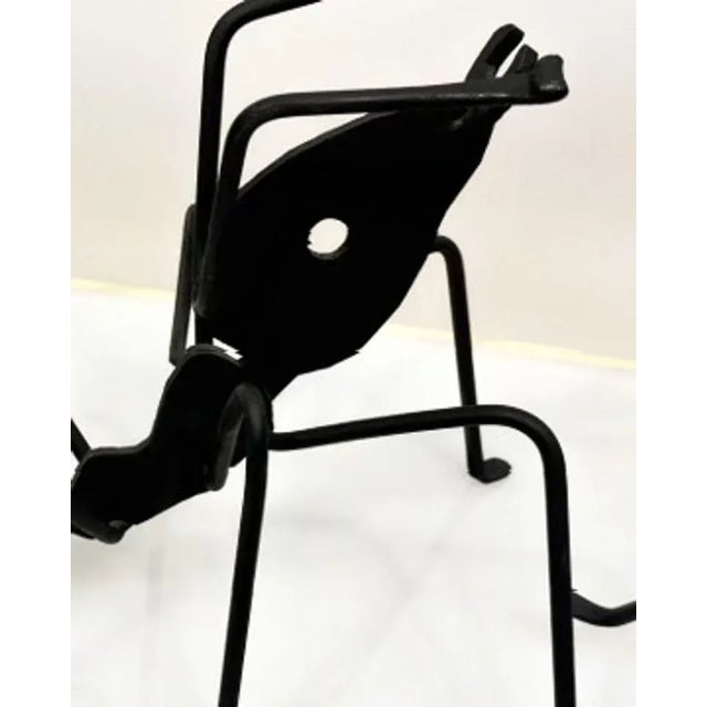 1980s Pair Enameled Metal Black Ant Sculptures For Sale - Image 5 of 8