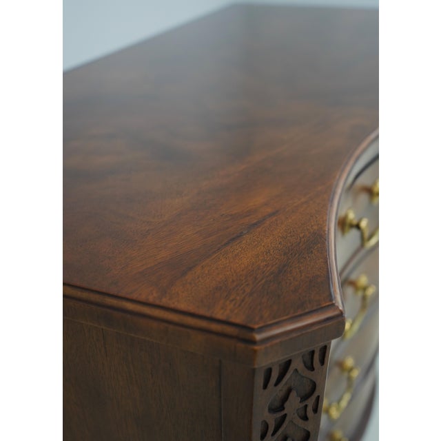 Baker Mahogany Serpentine 4 Drawer Chest For Sale - Image 9 of 16