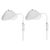 Metal Mid-Century Modern White Anthony Wall Lamps by Serge Mouille, Set of 2 For Sale - Image 7 of 7