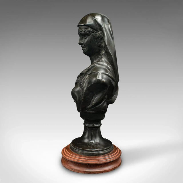 1900's Antique Portrait Bust For Sale - Image 6 of 10