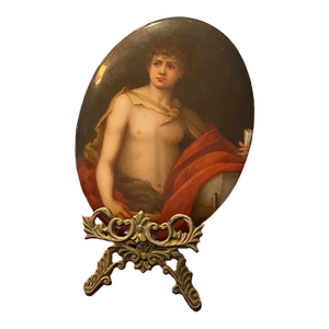 Mid 20th Century Hand-Painted European Porcelain Plaque