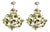 Floral Chandeliers in Metal, 1960s, Set of 2 For Sale