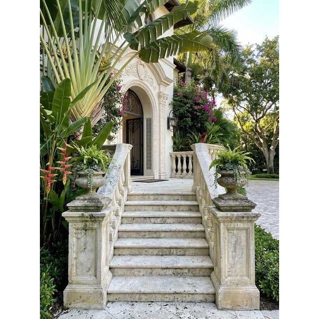 Pair of Vintage Cast Stone Campagna-Style Garden Urns For Sale - Image 12 of 12