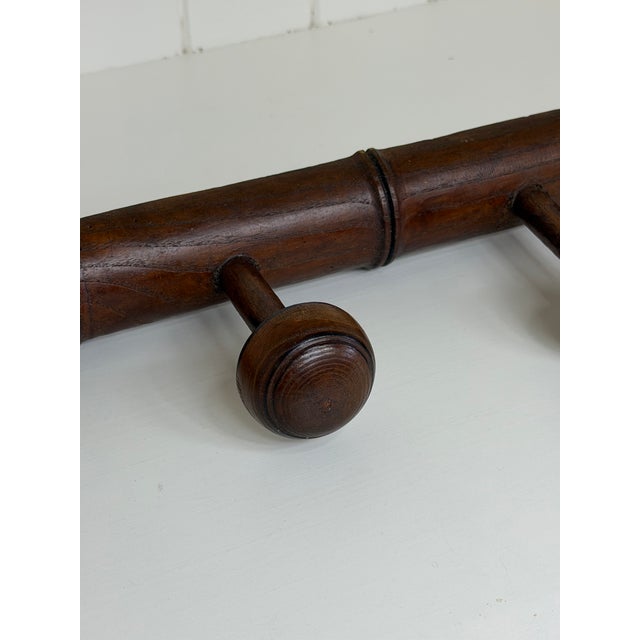Antique Faux Bamboo Five Peg Coat Rack, Circa 1900 For Sale - Image 11 of 12