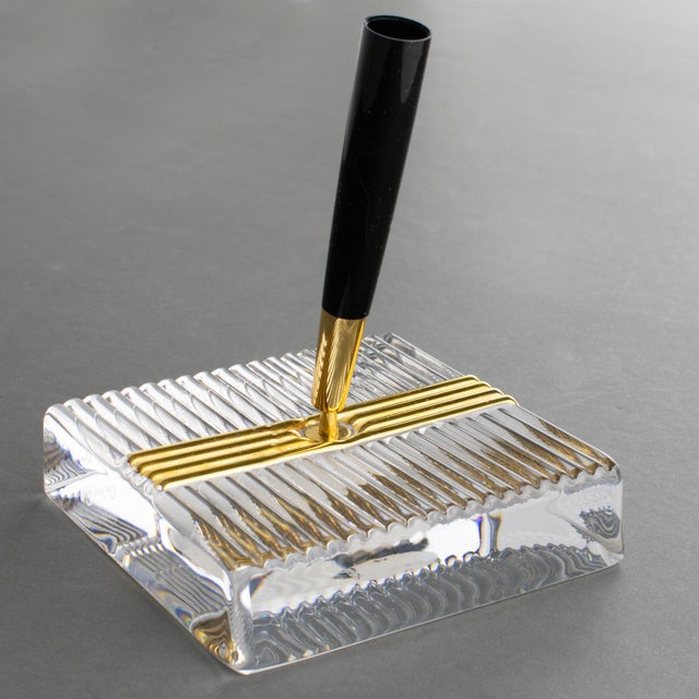 Christian Dior Paris Crystal Desk Accessory Pen Holder For Sale - Image 12 of 16