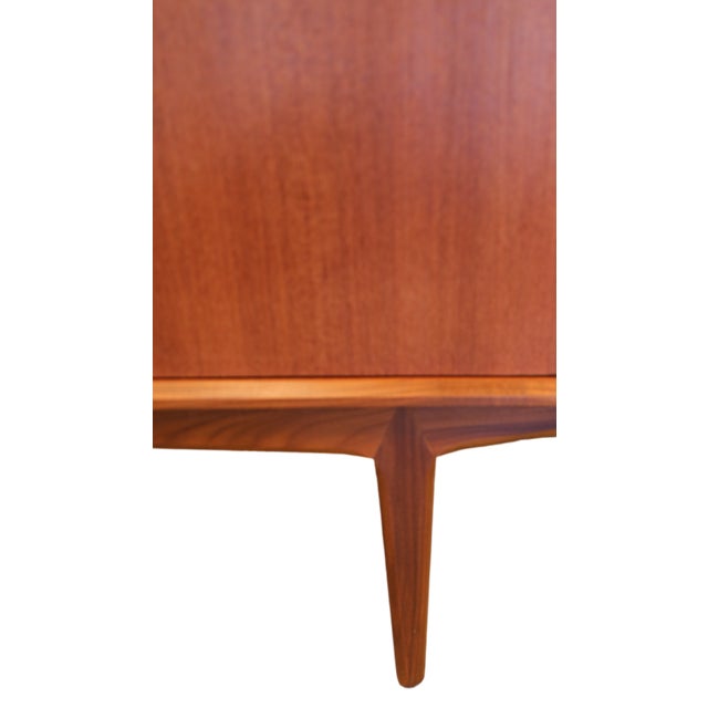 Brown Vintage Model 42 Sideboard in Teak with Sliding Doors by Knud Nielsen, 1960s For Sale - Image 8 of 18