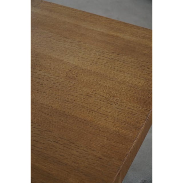Wood Danish Freestanding Desk in Oak by Henning Kjærnulf, 1950s For Sale - Image 7 of 15