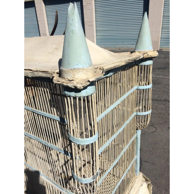 Late 19th Century Antique 1880s French Metal Bird Cage For Sale - Image 5 of 6