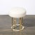 This well balanced and geometric Mid-Century Modernist Stool W/ Octagonal Polished Brass Base in Holly Hunt Boucle...