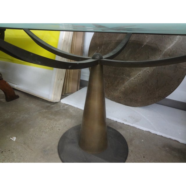 1980s Italian Modern Oscar Tusquets Astrolabio Center Table For Sale In Houston - Image 6 of 12
