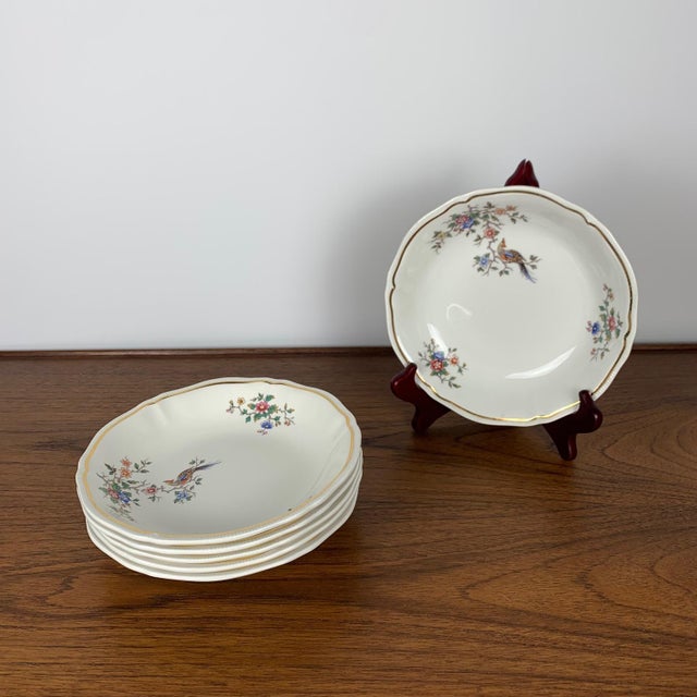 Chantilly Model Soup Plates from Longchamp, 1950s, Set of 6 For Sale - Image 6 of 10